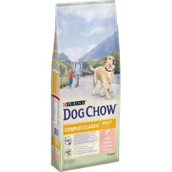 Purina Croquettes Dog Chow Chien Complet Classic Saumon 14Kg