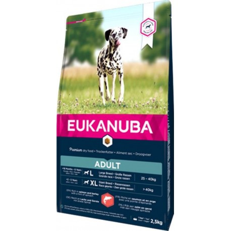 NC Eukanuba Croquette Chien Adult Grande Race Saumon & Orge 2.5Kg