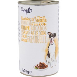 SIMPL Pâtée pour chien bouchées en sauce volaille 1200g