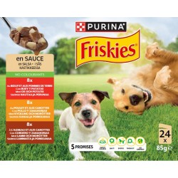 PURINA Pâtée pour chien adulte au bœuf, poulet, agneau en sauce 24 sachets de 85g