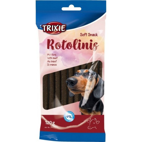 NC Friandise Chien soft Snack Rotolinis Au Bœuf 120 G Soit 12 Pièces Trixie