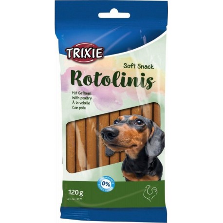 NC Friandise Chien Soft Snack Rotolinis A La Volaille 120g Soit 12 Pieces Trixie