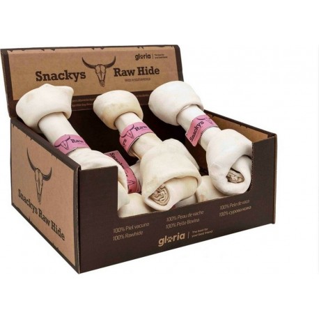 NC Snack Pour Chiens Gloria Snackys Rawhide 20-23 Cm Nœud 6 Unités