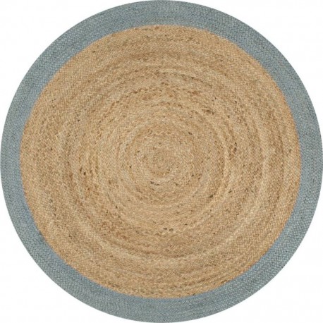 NC Tapis Fait À La Main Jute Avec Bord Vert Olive 120 Cm Vidaxl