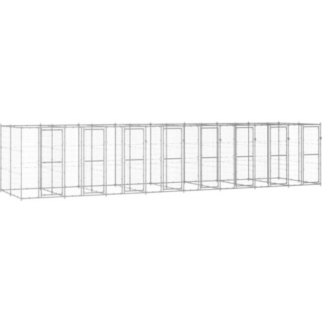M² Chenil Extérieur Acier Galvanisé 19,36 Vidaxl