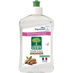 L’Arbre Vert Vaisselle & Mains Hypoallergénique à l’Amande Ultra Dégraissant 500ml (lot de 8)