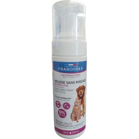 Shampooing Mousse Sans Rinçage Au Diméthicone 150ml Pour Chien Francodex