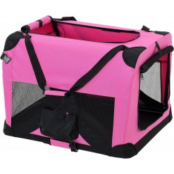 NC Cage De Transport Pour Chien Box Chenil Polyester Pliant Taille S Rose 03_0001234