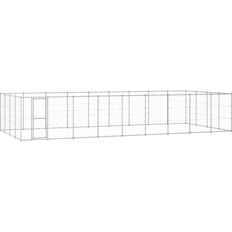 M² Chenil Extérieur Cage Enclos Parc Animaux Chien Extérieur Acier Galvanisé 43,56 02