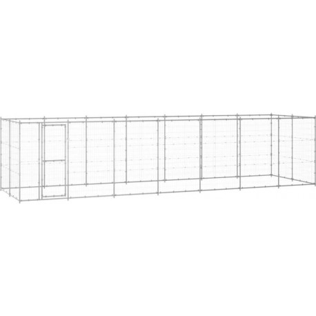 M² Chenil Extérieur Cage Enclos Parc Animaux Chien Extérieur Acier Galvanisé 16,94 02