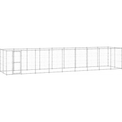 M² Chenil Extérieur Cage Enclos Parc Animaux Chien Extérieur Acier Galvanisé 21,78 02