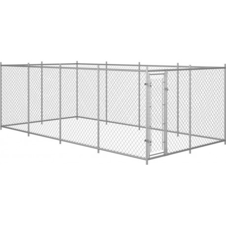 Chenil Extérieur Cage Enclos Parc Animaux Chien Extérieur Pour Chiens 8 X 4 X 2 M 02_