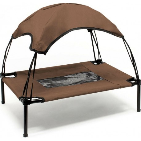 NC Transat Chien 122 Cm 30Kg Lit Surélevé Protection Soleil Xl Relax Marron 16_0000528