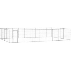 M² Chenil Extérieur Cage Enclos Parc Animaux Chien Extérieur Acier Galvanisé 65,34 02