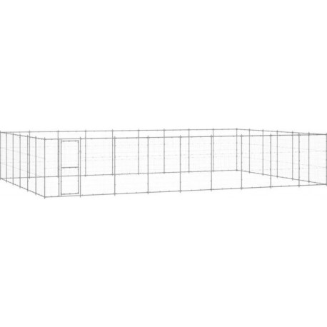 M² Chenil Extérieur Cage Enclos Parc Animaux Chien Extérieur Acier Galvanisé 65,34 02