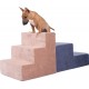 NC Escalier Pour Petits Chiens 3 Marches Escalier Pour Chats, 45 Cm De Haut Pour Canapé Et Lit, Beige