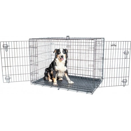 NC Cage Pour Chien Fortressooxl, Caisse De Transport Pour Chien Moyen 107x71x77cm, Pliable, 2 Portes, Plateau Amovible, Ut