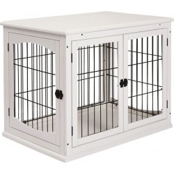 NC Cage Pour Chien Animaux Cage En Bois Mdf Classe E1 3 Portes Verrouillables