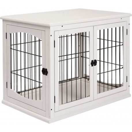 NC Cage Pour Chien Animaux Cage En Bois Mdf Classe E1 3 Portes Verrouillables