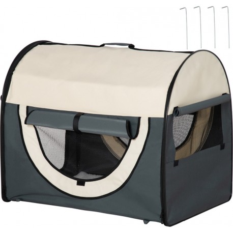 NC Sac De Transport Pliable Chien Chat Gris Beige