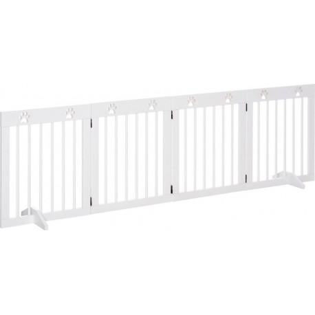 Barrière Modulable Pliable Pour Animaux Pin Blanc