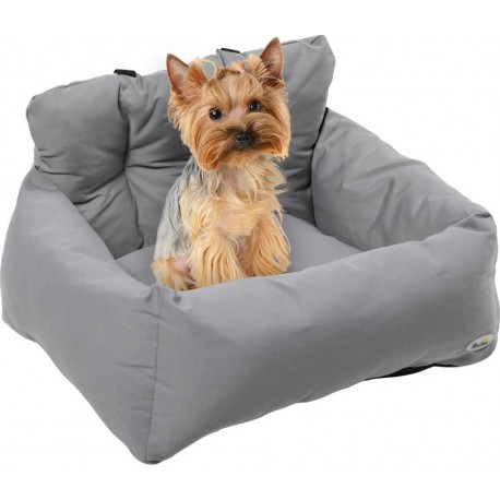 NC Siège Auto Pour Chien Chat Déhoussable Réglable Avec Attache Coton Gris