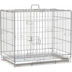 NC Cage Pour Chien Pliable Plateau Amovible 2 Portes Verrouillables