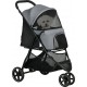 NC Poussette Buggy Pliable Pour Chien Chat Acier Oxford Gris