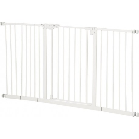 Barrière De Sécurité Pliable Pour Chien 3 Panneaux, Porte Blanc