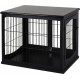 NC Cage Pour Chien Animaux Cage En Bois Mdf Classe E1 3 Portes Verrouillables