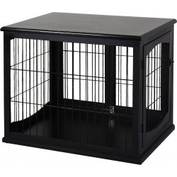 NC Cage Pour Chien Animaux Cage En Bois Mdf Classe E1 3 Portes Verrouillables