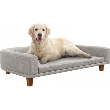 NC Lit Canapé Chien Chat Design Scandinave Déhoussable Tissu Gris