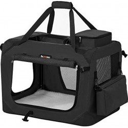 NC Sac Transport Chiens Cage De Transport, Caisse Chat, 60 X 42 X 42 Cm, Noir