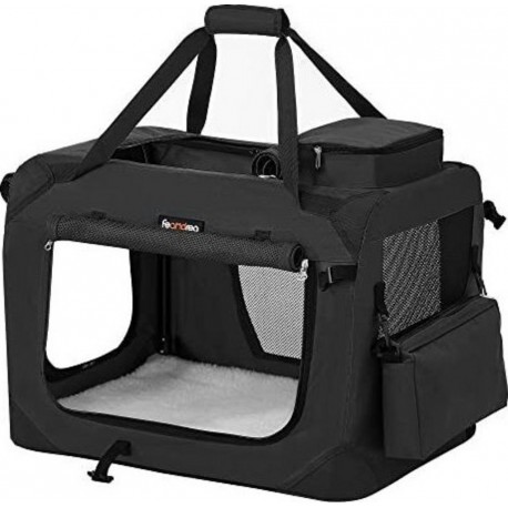 NC Sac Transport Chiens Cage De Transport, Caisse Chat, 60 X 42 X 42 Cm, Noir