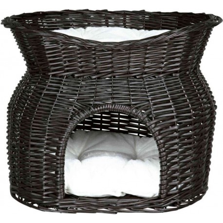 NC Panier Refuge Avec Lit Au Dessus Noir Pour Chat Trixie