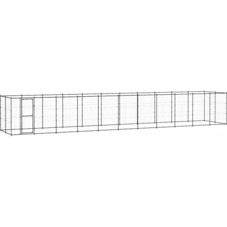 M² Chenil D'extérieur Pour Chiens Acier 26,62 Vidaxl