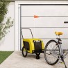 NC Remorque De Vélo Pour Animaux De Compagnie Jaune Et Noir Vidaxl