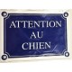 NC Plaque Attention Au Chien. Taille 14 X 10 Cm. Pour Chien