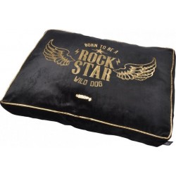 NC Coussin Rectangle Pour Chien Rock Star Noir 60x45cm