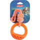 NC Jouet Pour Chien Rond En Tpr Et Corde De Couleur Orange Samba