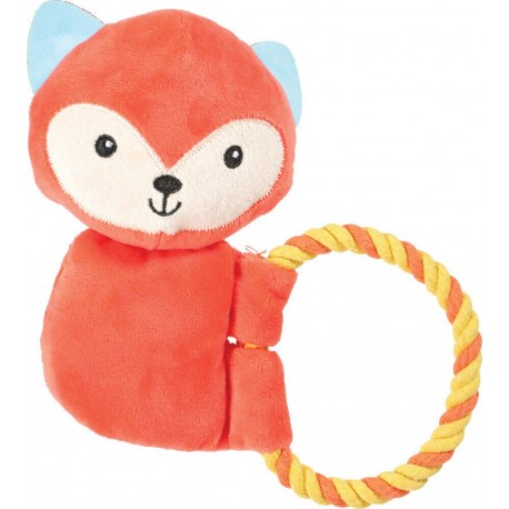 NC Peluche Maxou Corde 18 Cm Orange Jouet Pour Chiots Zolux