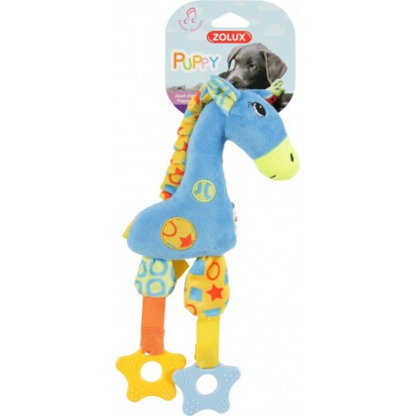 NC Jouet En Peluche Puppy Girafe Bleu . 30 Cm. Pour Chiots. Zolux