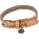 NC Collier Pour Chien En Cuir Tressé Naturel