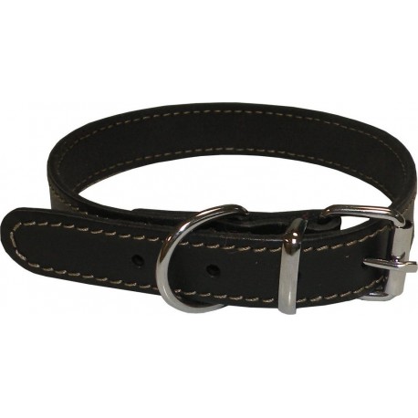 AIME Collier pour chien cuire noir le collier de 34-40cm