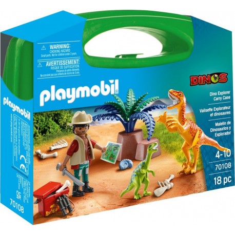 PLAYMOBIL Jeux d'imitation Valisette Explorateur et dinosaures