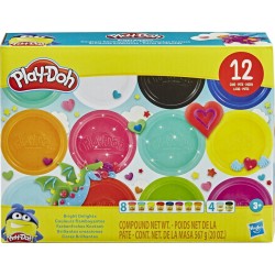 PLAY DOH Pâte à modeler Pack couleurs flambyantes 12 pots PLAY-DOH le pack