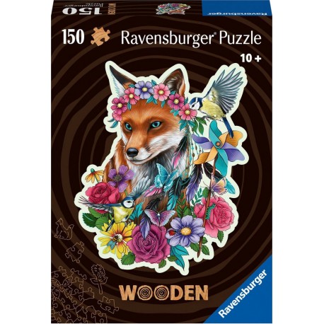 RAVENSBURGER Puzzle en bois 150 pièces Renard coloré le jeu