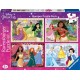 RAVENSBURGER Puzzle Disney Pricesses 4 x 100 pièces la boîte