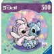 RAVENSBURGER Puzzle rond Stitch 500 pièces la boîte