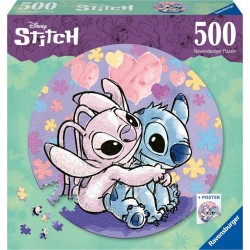 RAVENSBURGER Puzzle rond Stitch 500 pièces la boîte